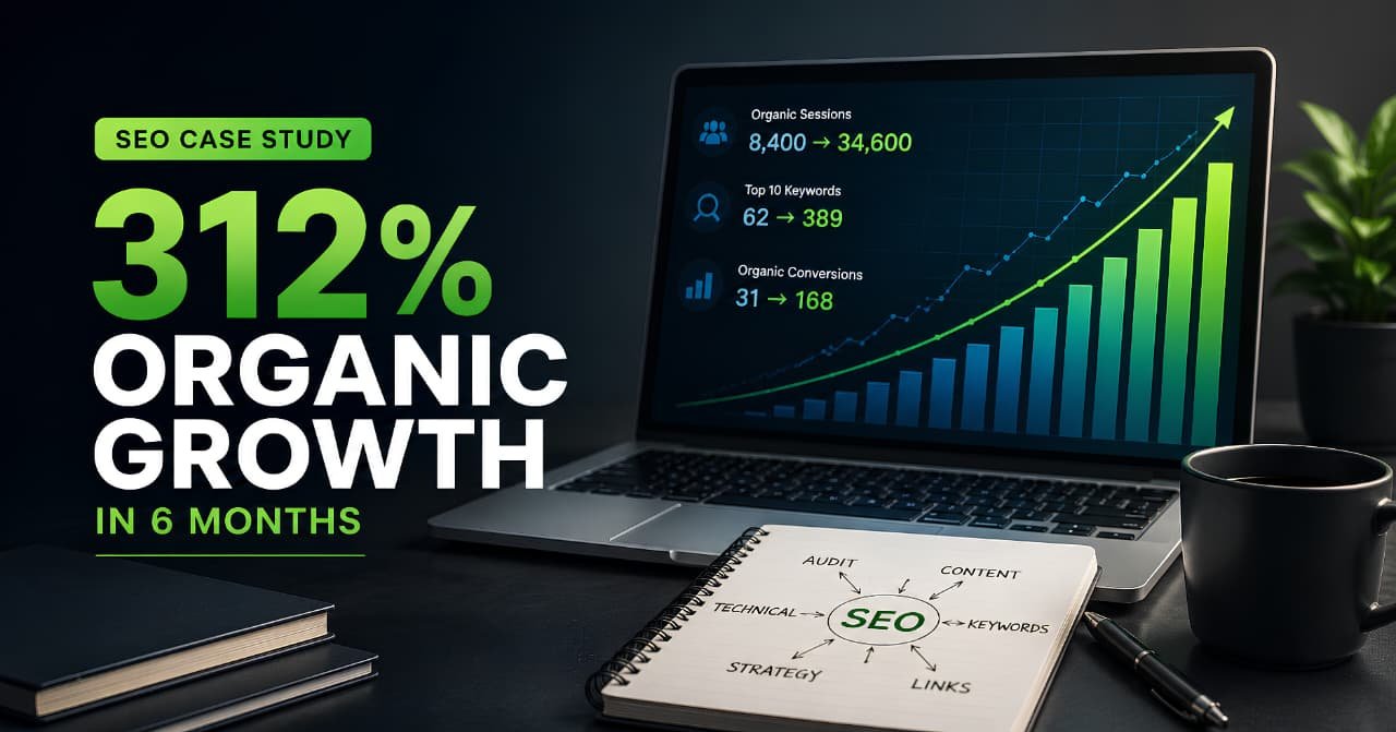 How We Grew Organic Traffic 312% in 6 Months (Case Study)